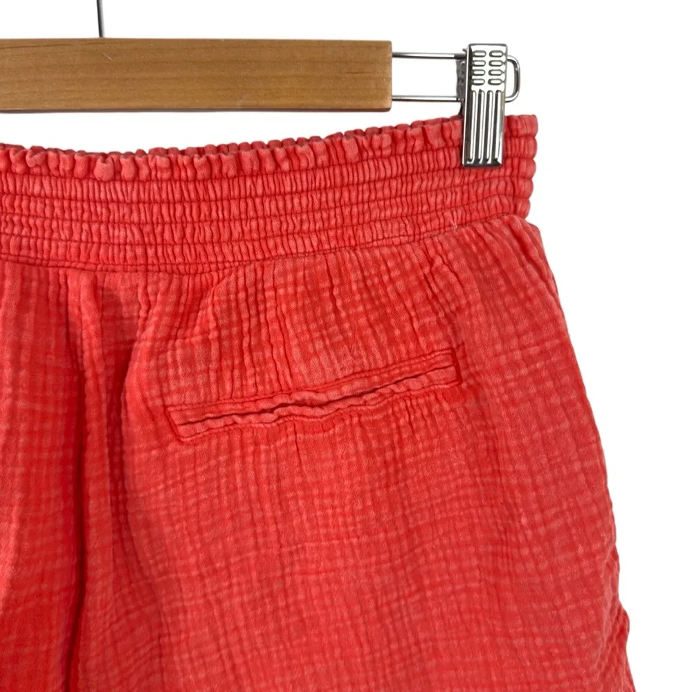 New Aerie Gauzy High-Waisted Shorts Resort Red Size Medium Beach Lounge Travel - Image 10