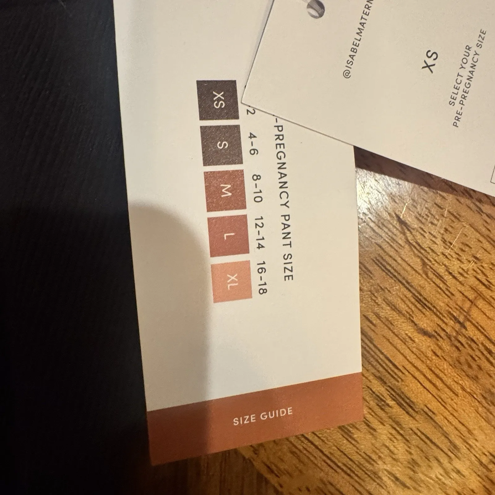 Isabel Maternity Black High Rise Biker Shorts Ribbed Pre Pregnancy Size XS New - Image 3