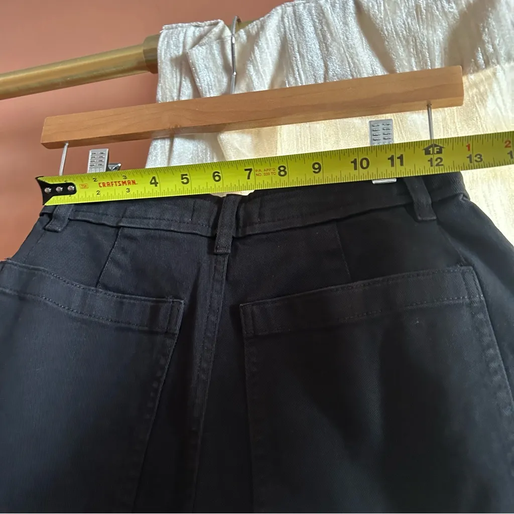 Everlane The Utility Short Organic Cotton Twill High Rise Black NEW Size‎ 0 - Image 8