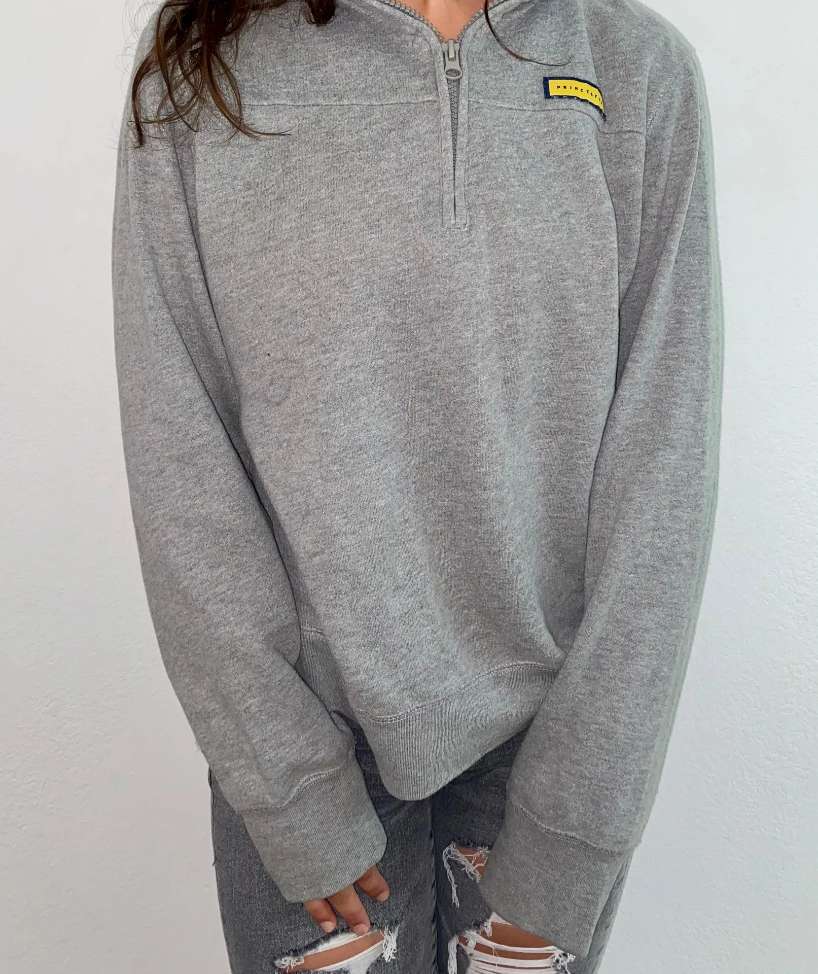 Aeropostale Gray Quarter-Zip Pullover - Image 2