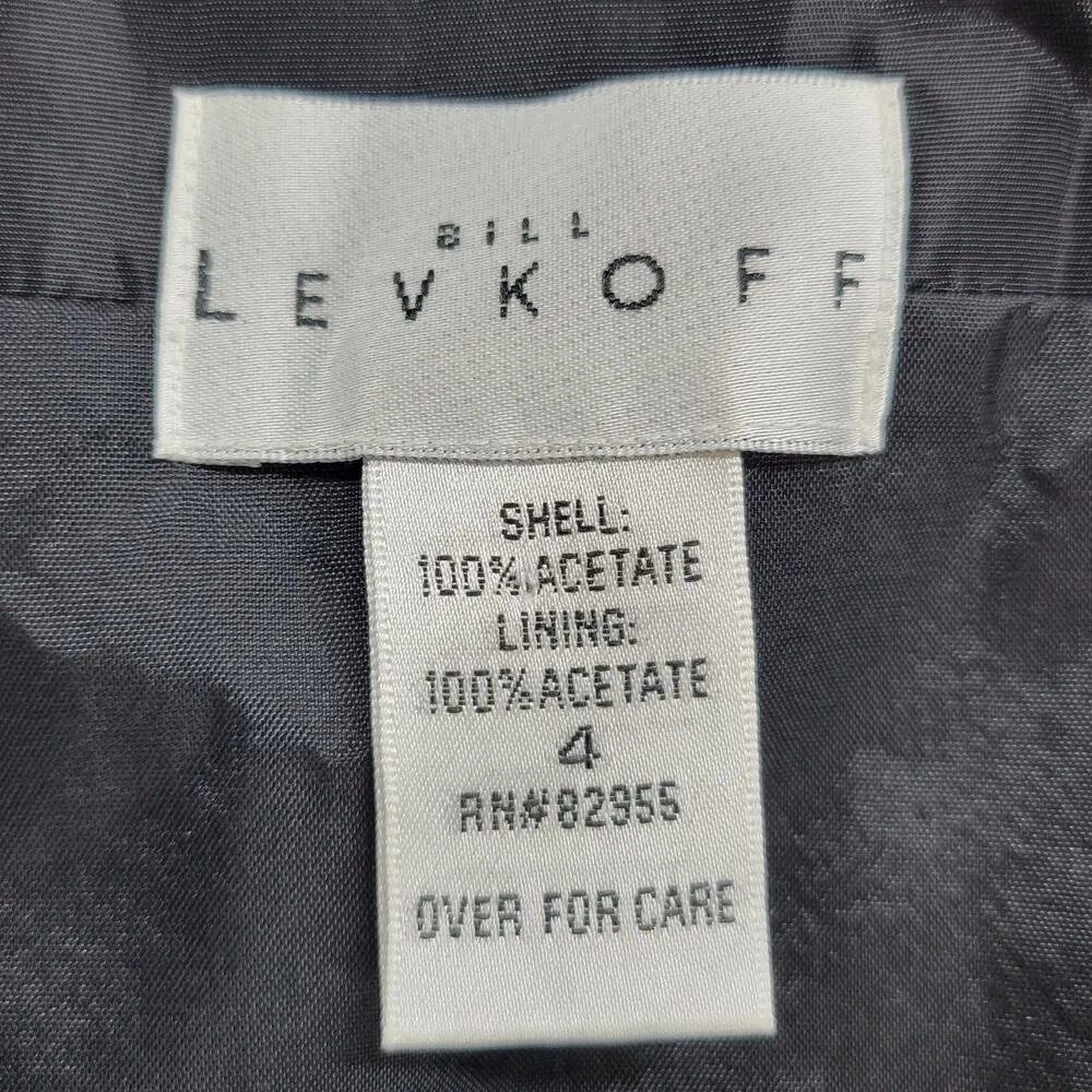 Bill Levkoff Womens Strapless Dress 4 Black A line LBD Bridesmaid Formal - Image 13