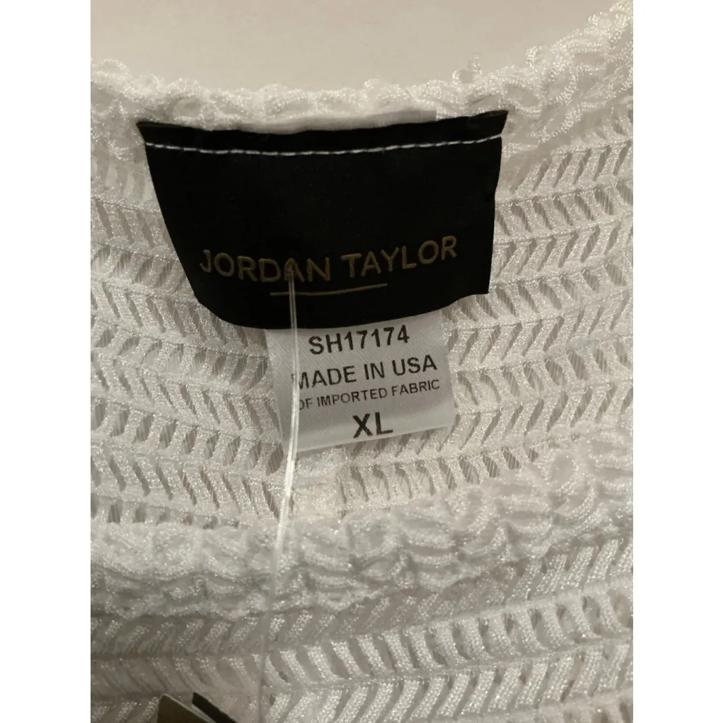 Jordan Taylor Woman’s Swimsuit White Cover-Up Sz XL - Image 4