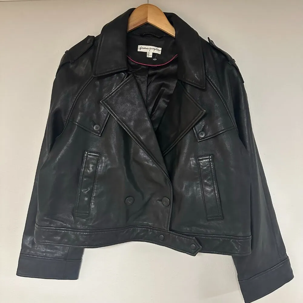 *NEW* Free People Modern Chemistry 100% Leather Jacket - Image 4