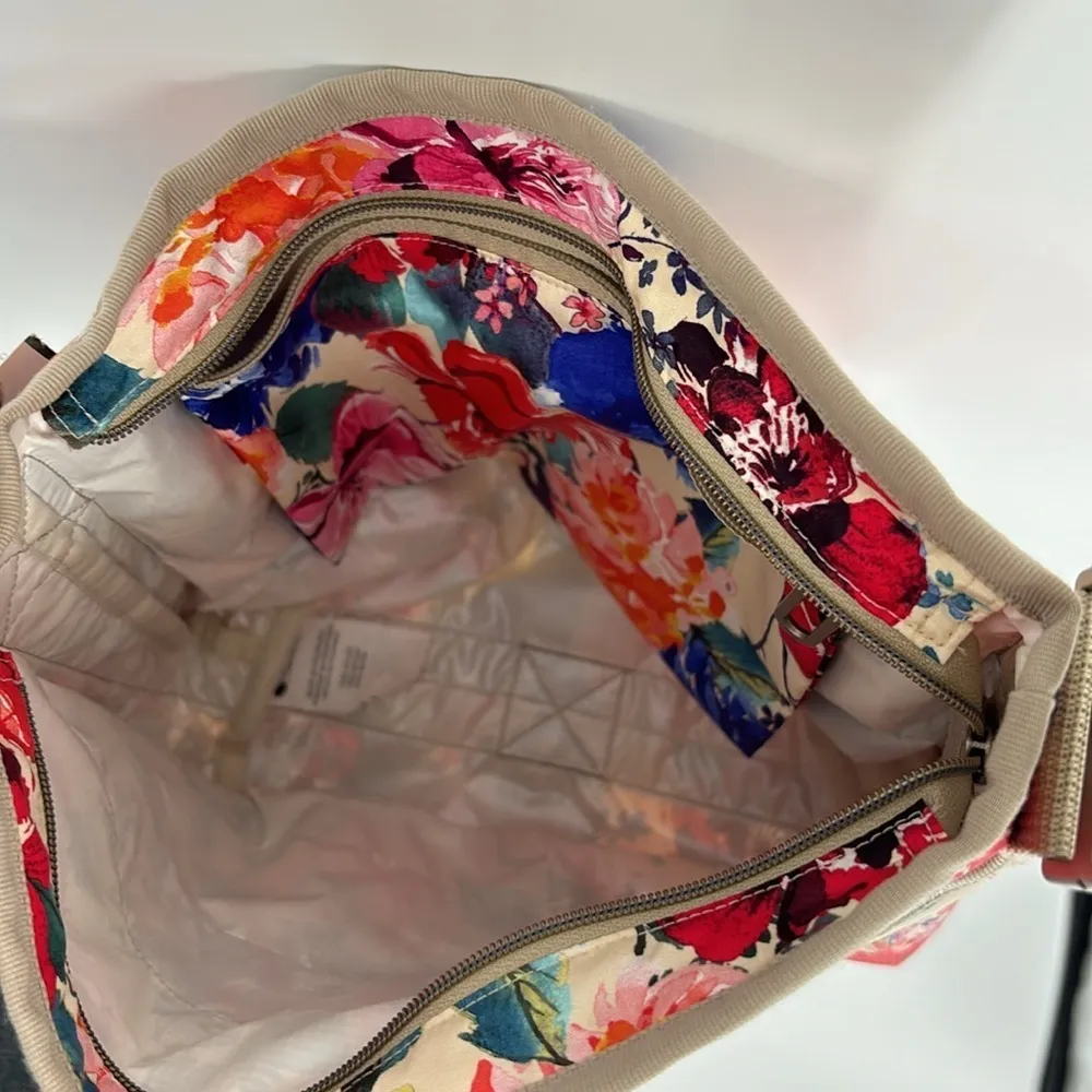 LeSportsac Essential Weekender Hobo Adjustable Crossbody Bag in Waterlily Garden - Image 7