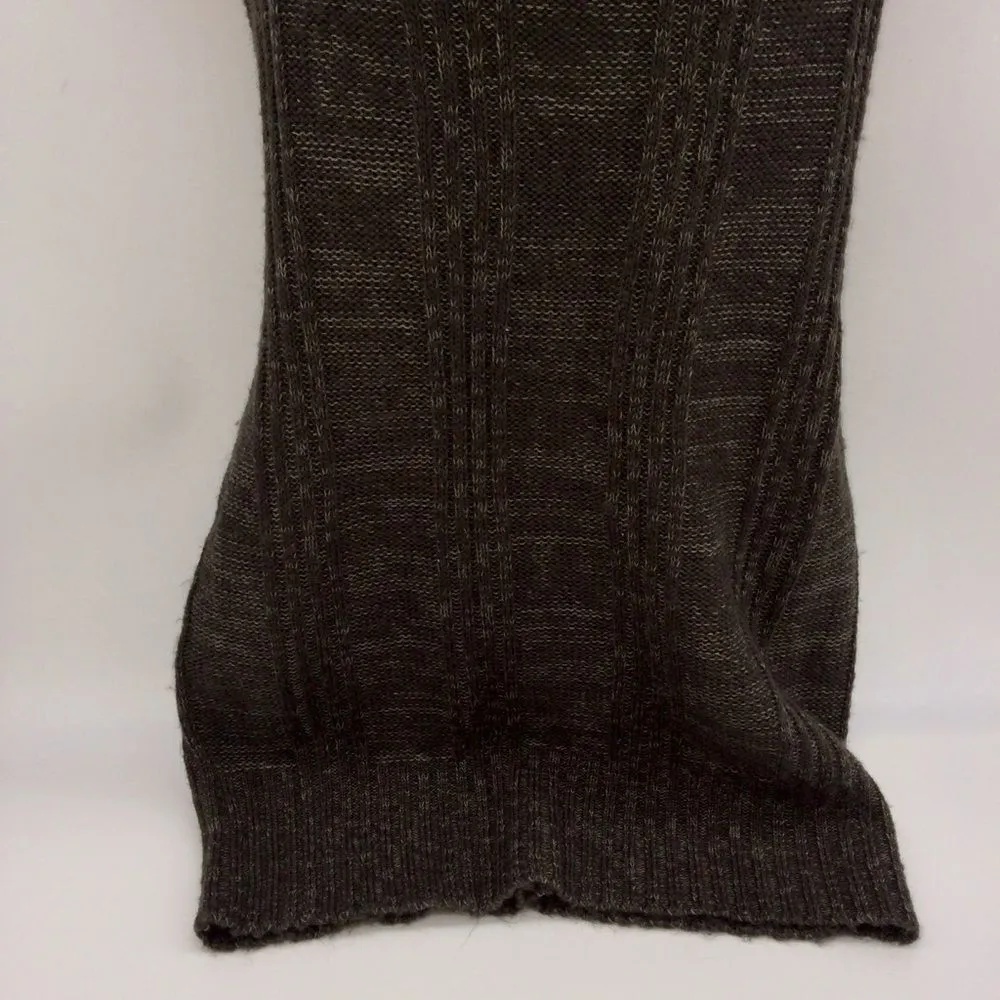 J.J. Basics Sleeveless Cowl Sweater Tunic/Sweater Dress w/Vertical Ribbing Knit Gray Size M - Image 4