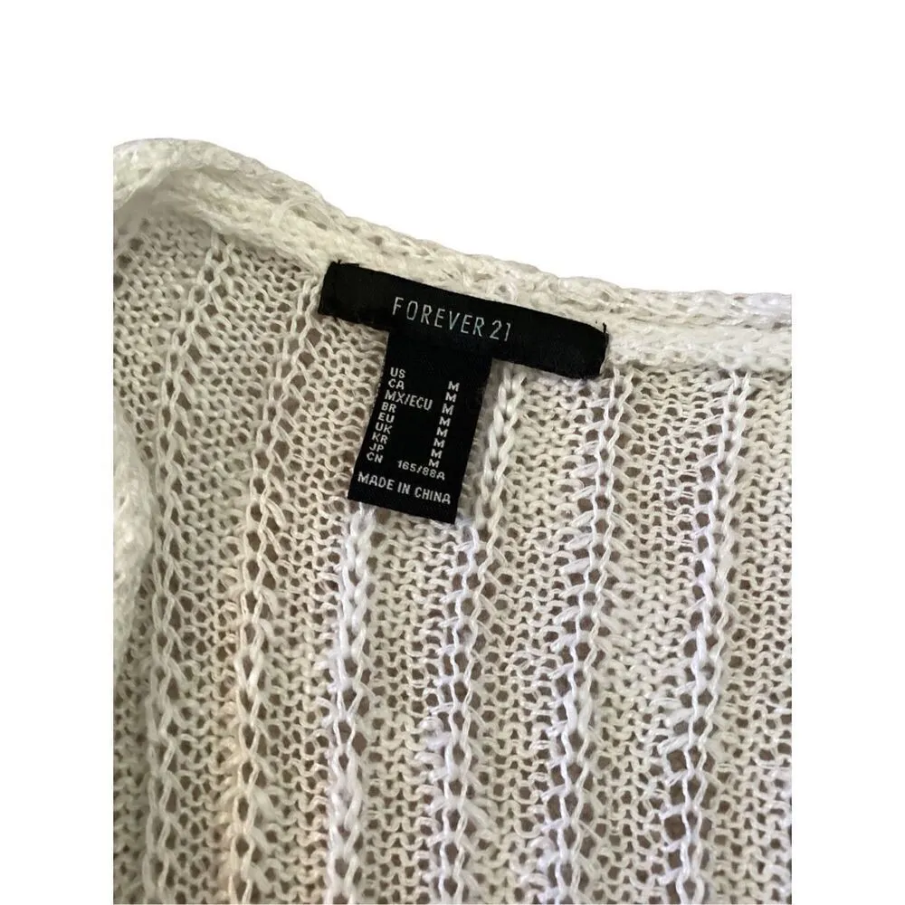 Forever 21 Knit Cardigan Sweater Preppy Everyday School Boho Bohemian - Image 5