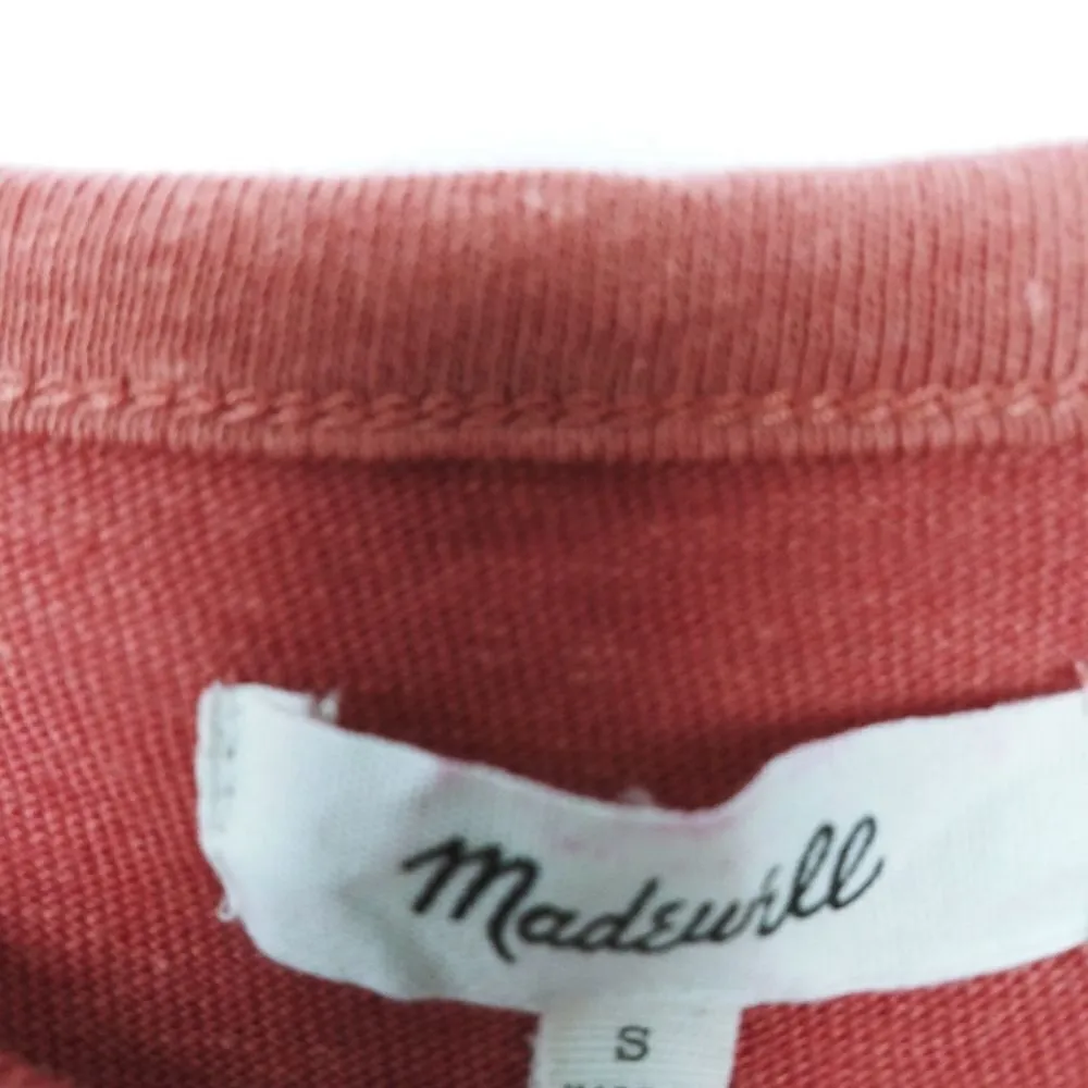 Madewell burnt orange tie side long sleeve tee - Image 5