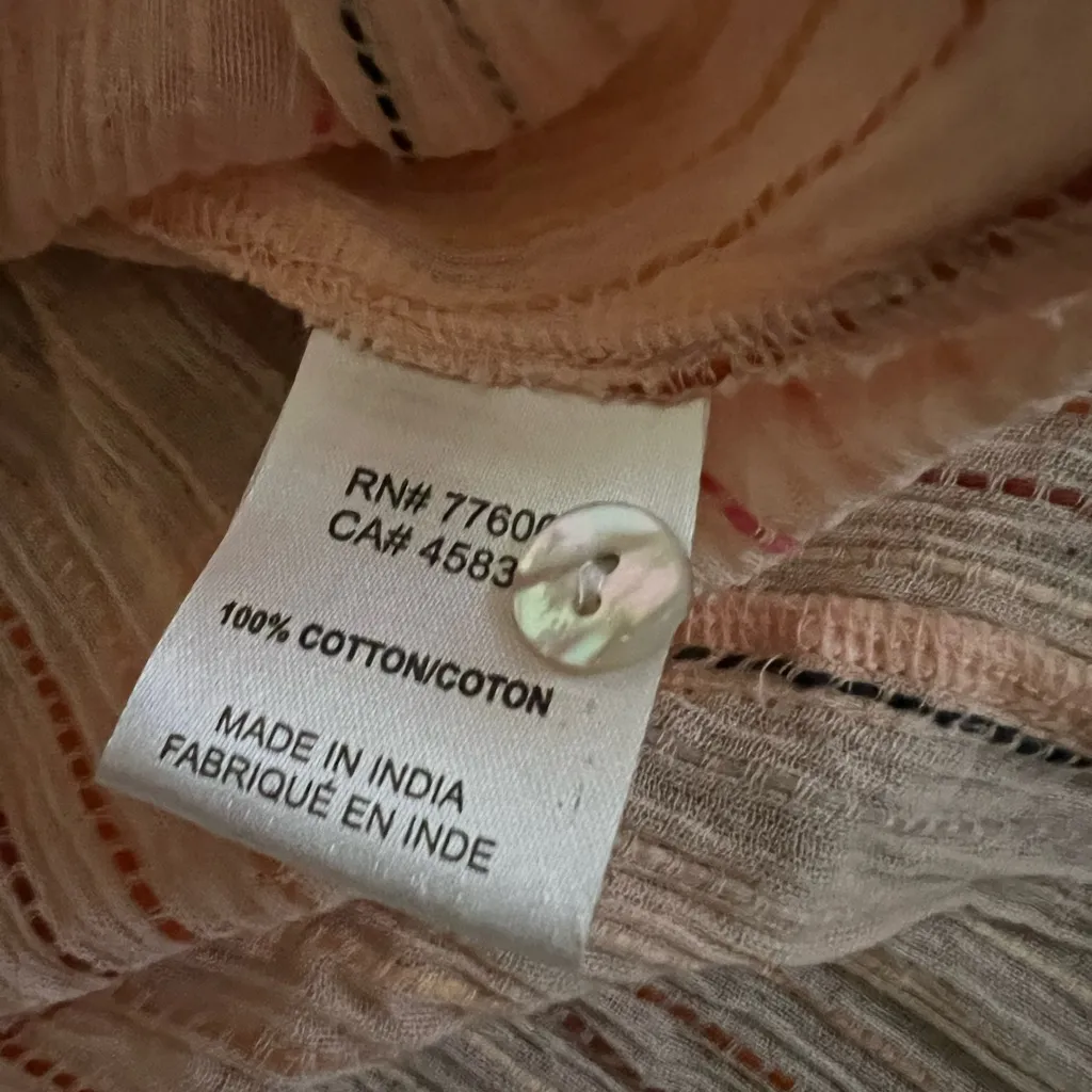 Chaser Peach Striped Button-Down Shirt - Image 6