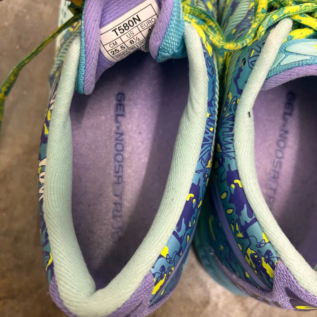 Asics Gel Noosa Tri-10 Training Womens 8.5 Blue Purple Green Running Shoe - Image 7