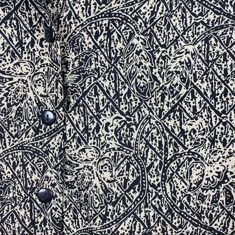 Studio I Vintage Style Size 8 Floral Mixed Print Flowy Top Flowy Vacation Island - Image 4