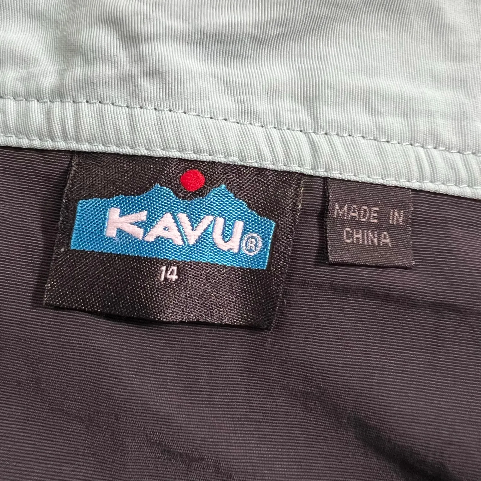 Kavu Womens Mini Skirt A Line Y2K Outdoor Athletic Navy Blue Teal Size 14 - Image 6