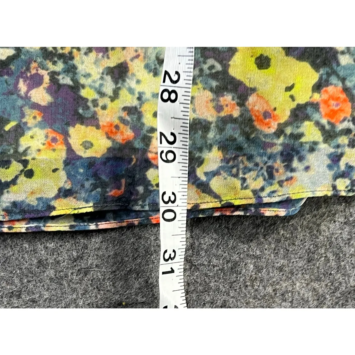 Cabi Positano Layered Tank Top Womens L Blue Yellow Floral Chiffon Feminine Boho - Image 11