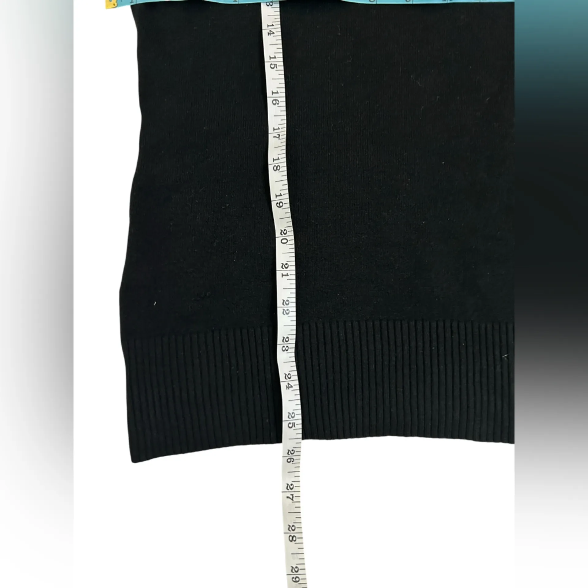 French Connection Baby Soft Black Turtleneck Sweater size L Business Casual Top - Image 10