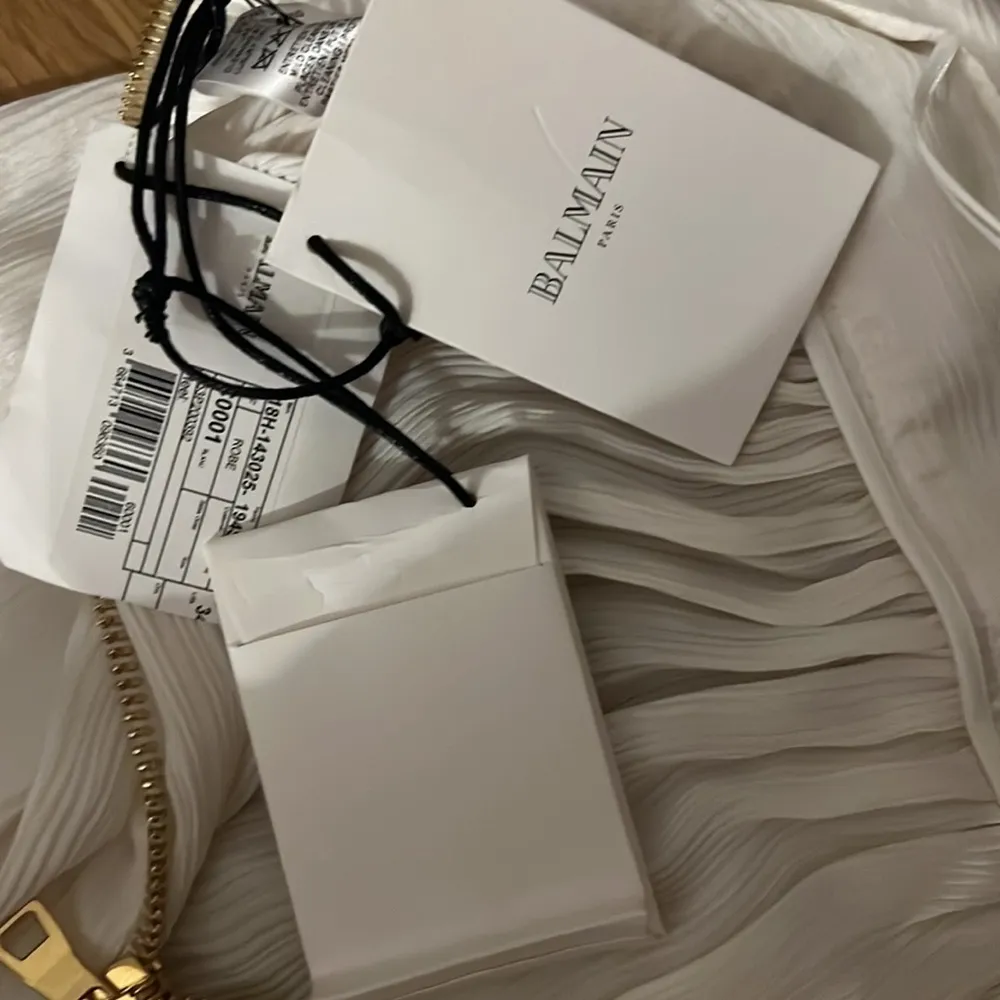 NWT Balmain silk halter backless white maxi dress - Image 11