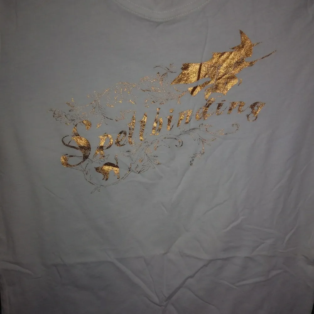 Old Navy S White Gold Leaf Reindeer Top - Image 2