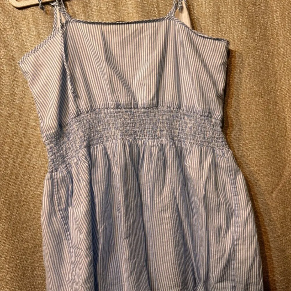 J. Crew Cotton Blue and White striped mini sundress-Size XL - Image 4