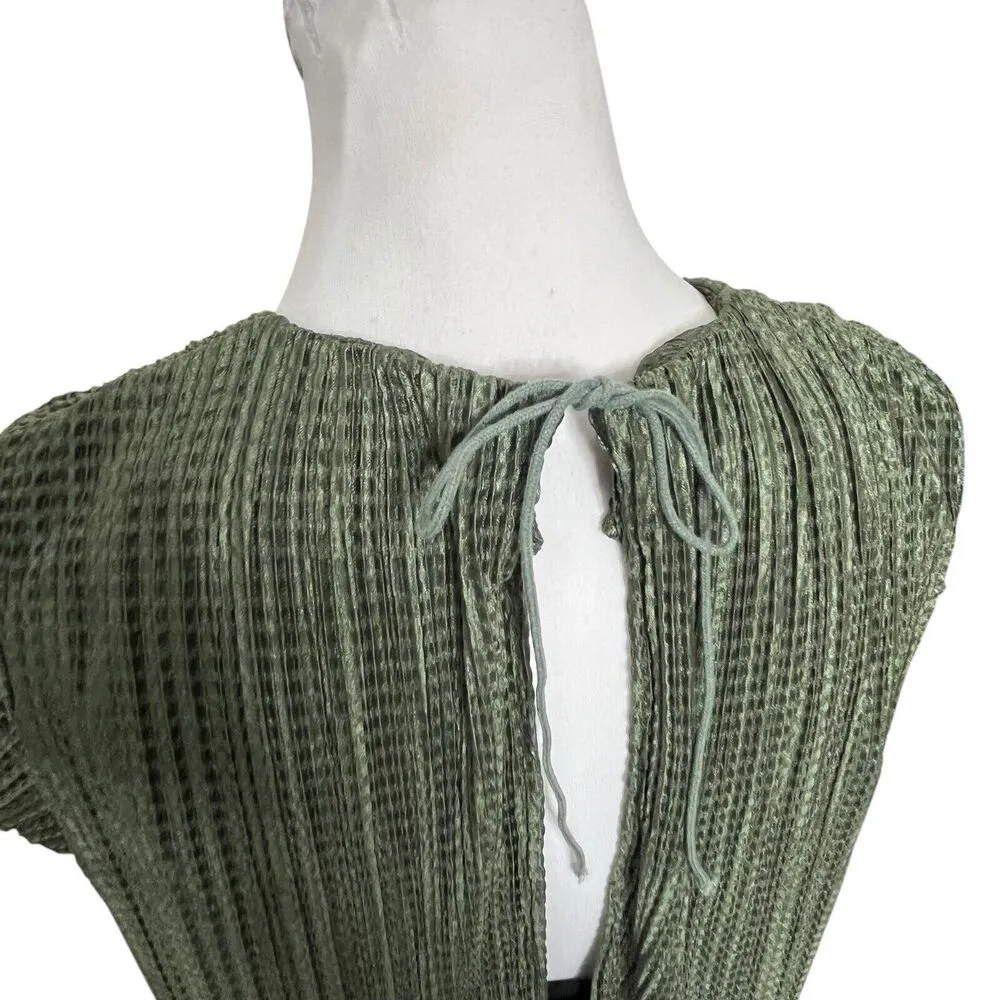 Sabina Musayev Anthropologie Textured Renaissance Midi Dress Moss Green Size XS - Image 7