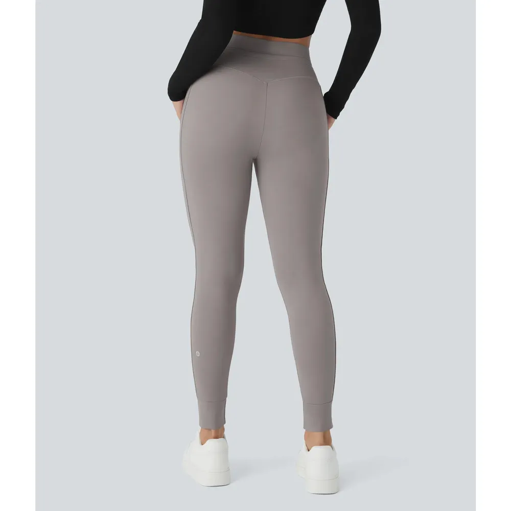 Halara  Softlyzero HighWaisted Drawstring Full Length Joggers Gull Gray XS P - Image 4