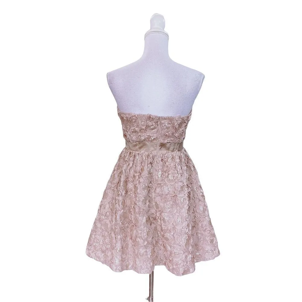 Homecoming Bridesmaid Junior Strapless Mauve Party Evening Party Mini Dress - Image 6