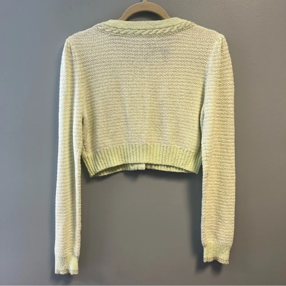 LoveShackFancy Twain Crop Cardi in Pistachio Green Sz M EUC - Image 11