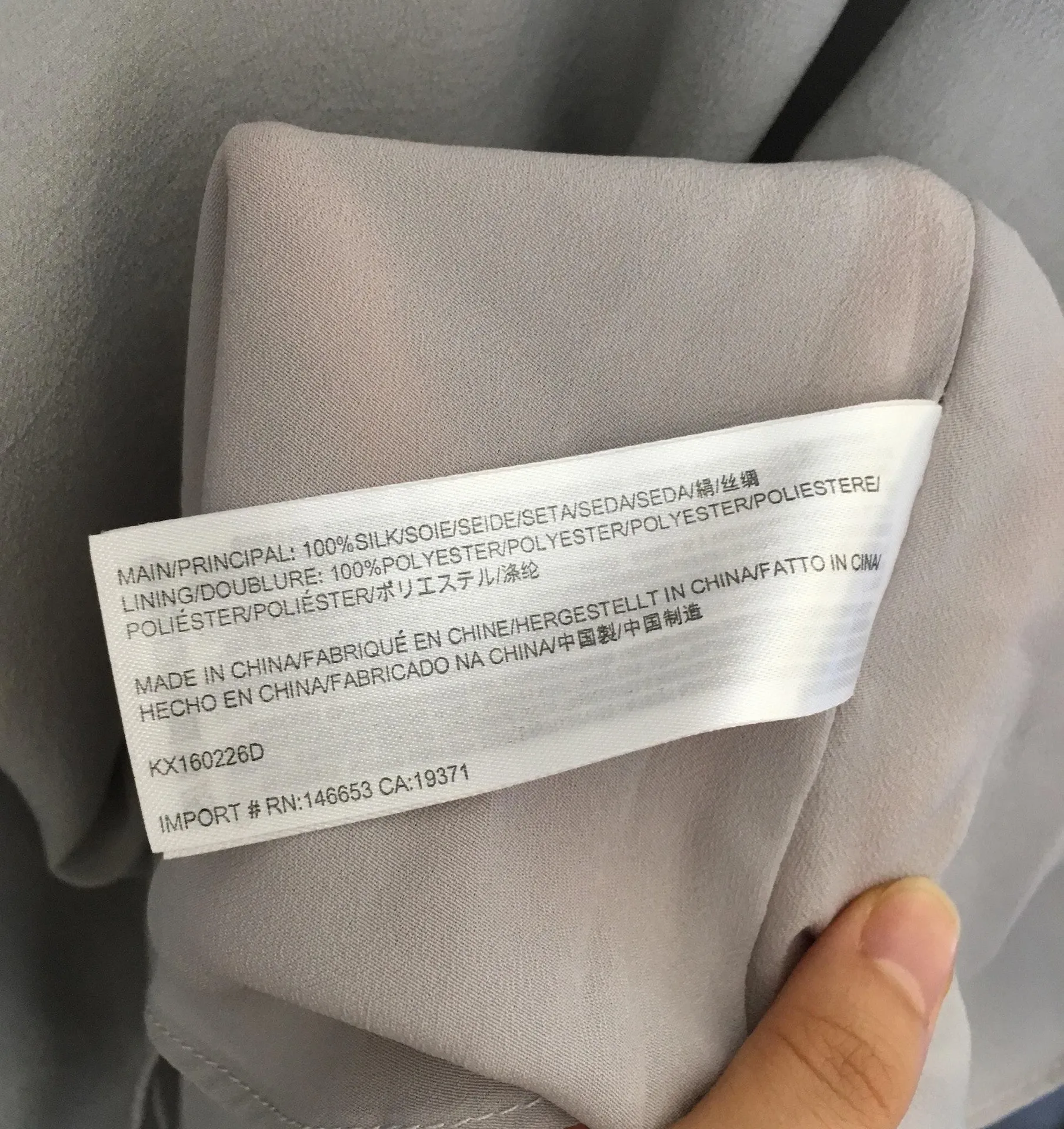 Silver Grey Silk Shift Dress - Image 8