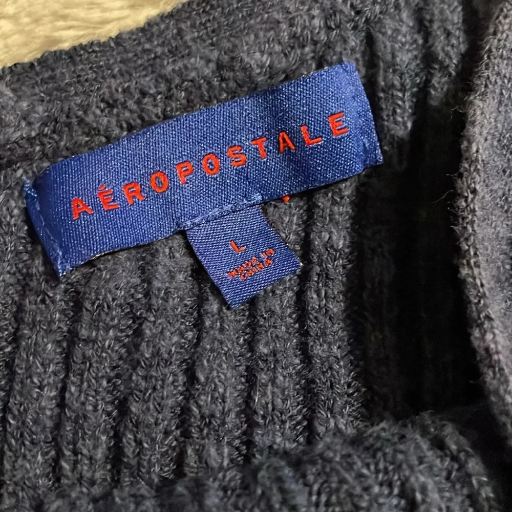 Aeropostale Cold Shoulder Crop Sweater Sz L - Image 4