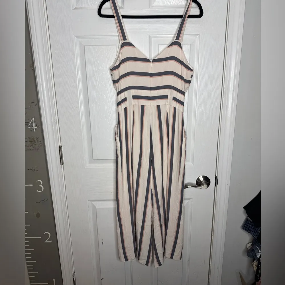 SAYLOR Lianna Striped Cut Out Jumpsuit Size‎ M 100% Viscose Beachy Summer Vaca - Image 3