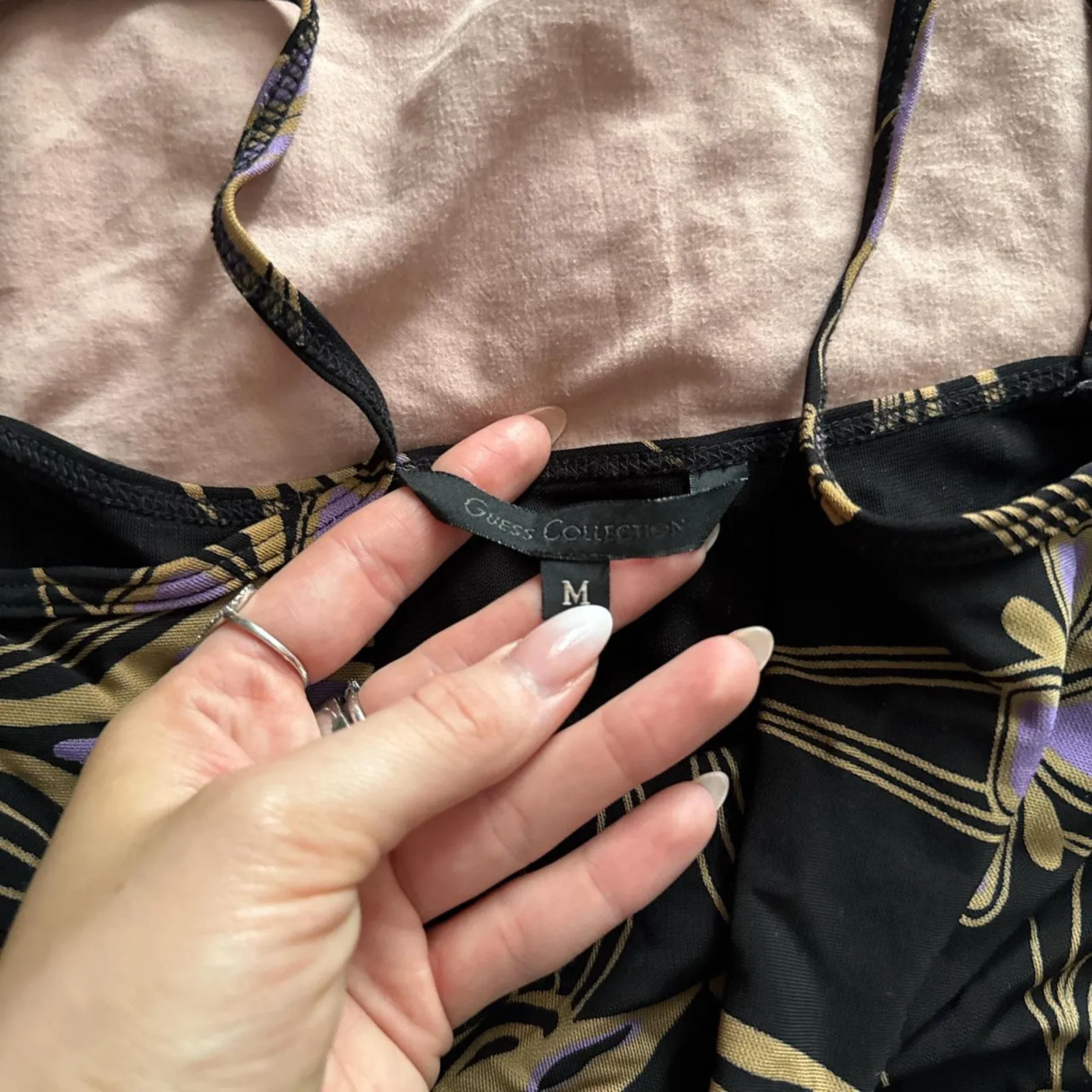 y2k Guess collection black and purple tank medium - Image 2