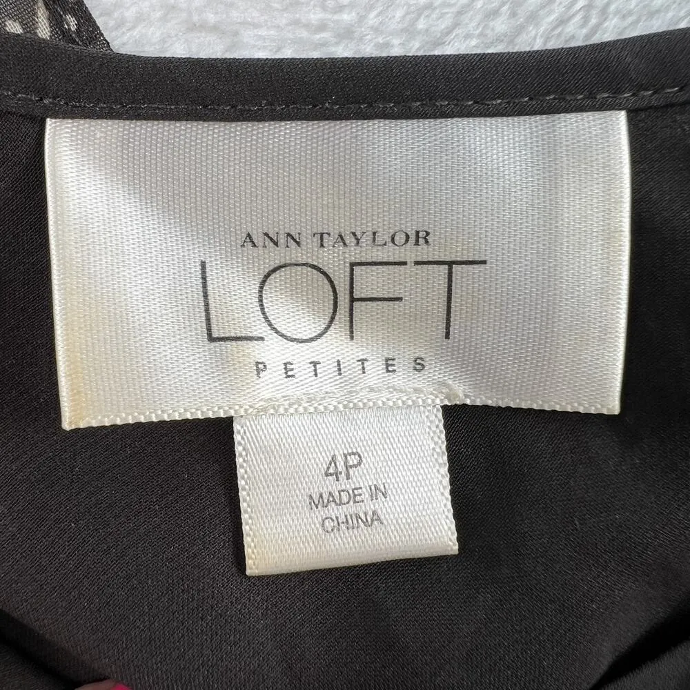 Y2K 2000s Babydoll 4P Petite Top Floral Fairy Whimsigoth Chiffon Ann Taylor Loft - Image 6