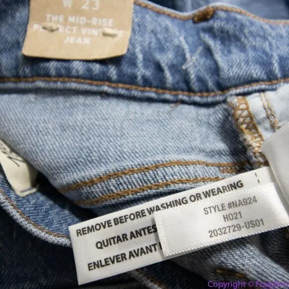 NEW Madewell USA-made Mid-Rise Perfect Vintage Jean‎ in Enmore Wash, 23 - Image 11