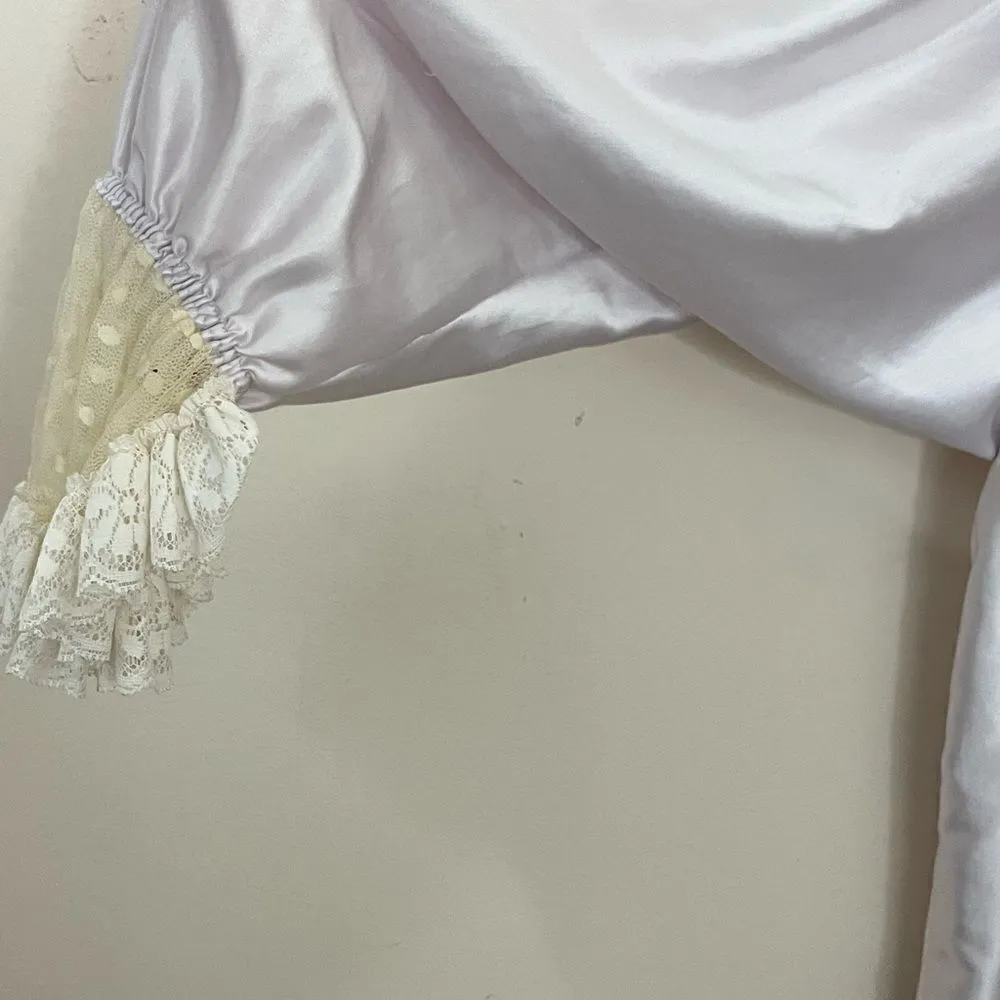 Christian Dior Vintage 80’s Does Victorian Satin and Lace Nightgown L - Image 6