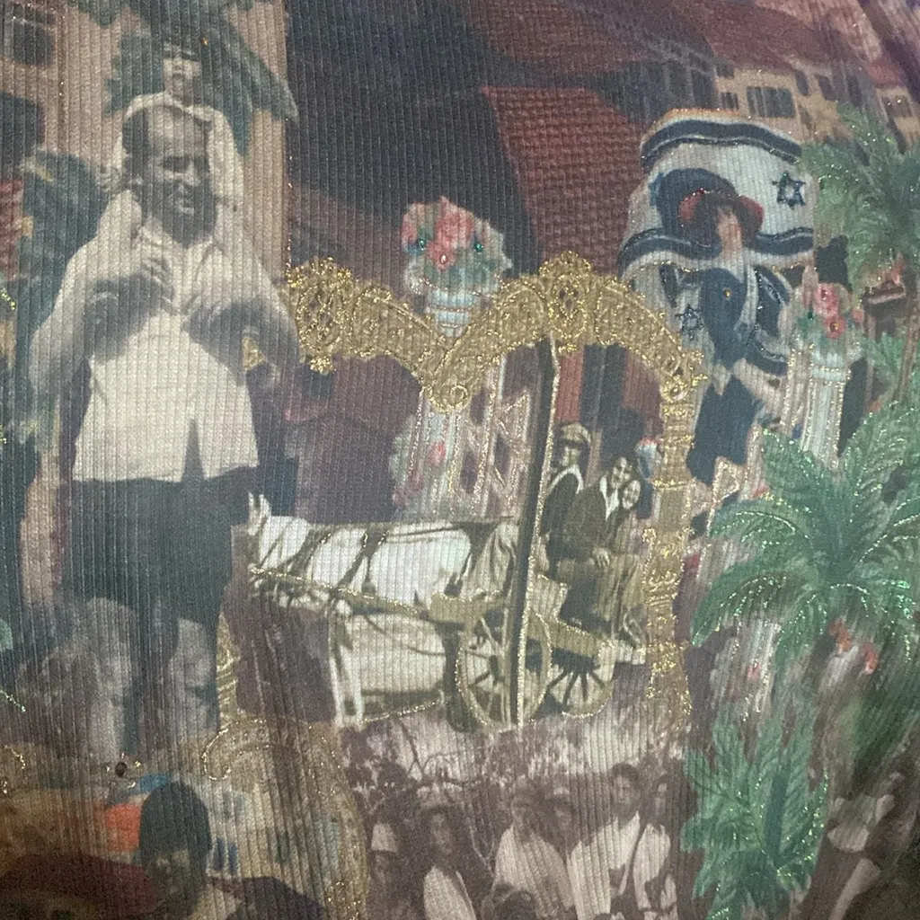 Michal Negrin Vintage Yafa Jaffa Tank Top with Swarovski Crystals L Red Size L - Image 7