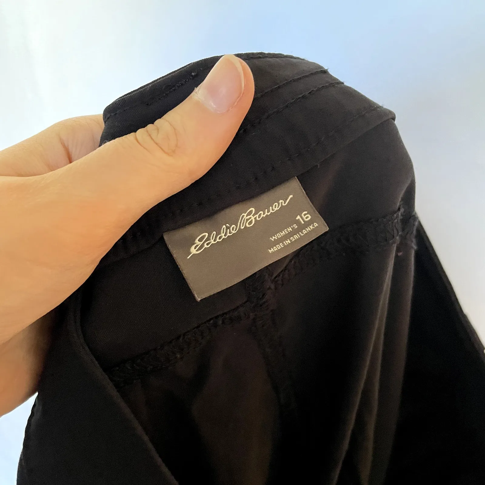 Eddie Bauer black capri utility pants women's size 16 nylon trousers hiking - Image 7