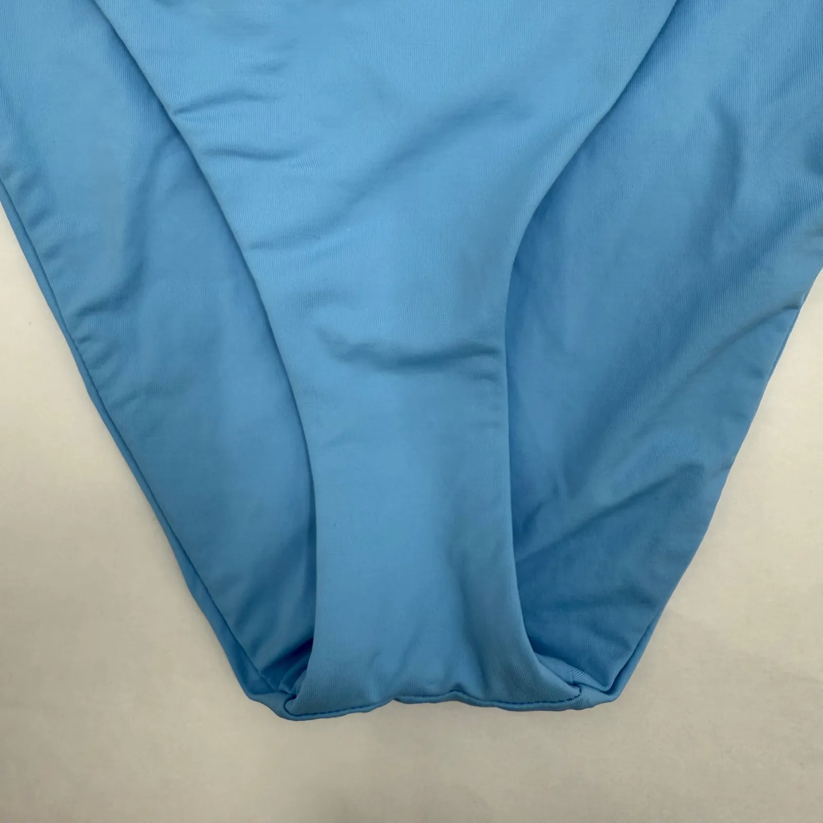 BECCA Bikini Bottoms Size Small High Waisted French Cut Sky Blue NWT Classic - Image 6