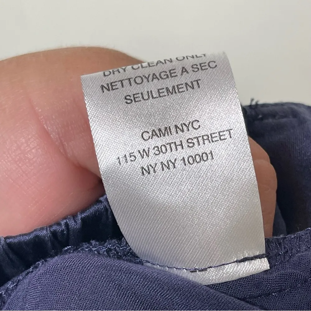 Cami NYC Navy Blue Drawstring Pull On Silk Pants XS - Image 10