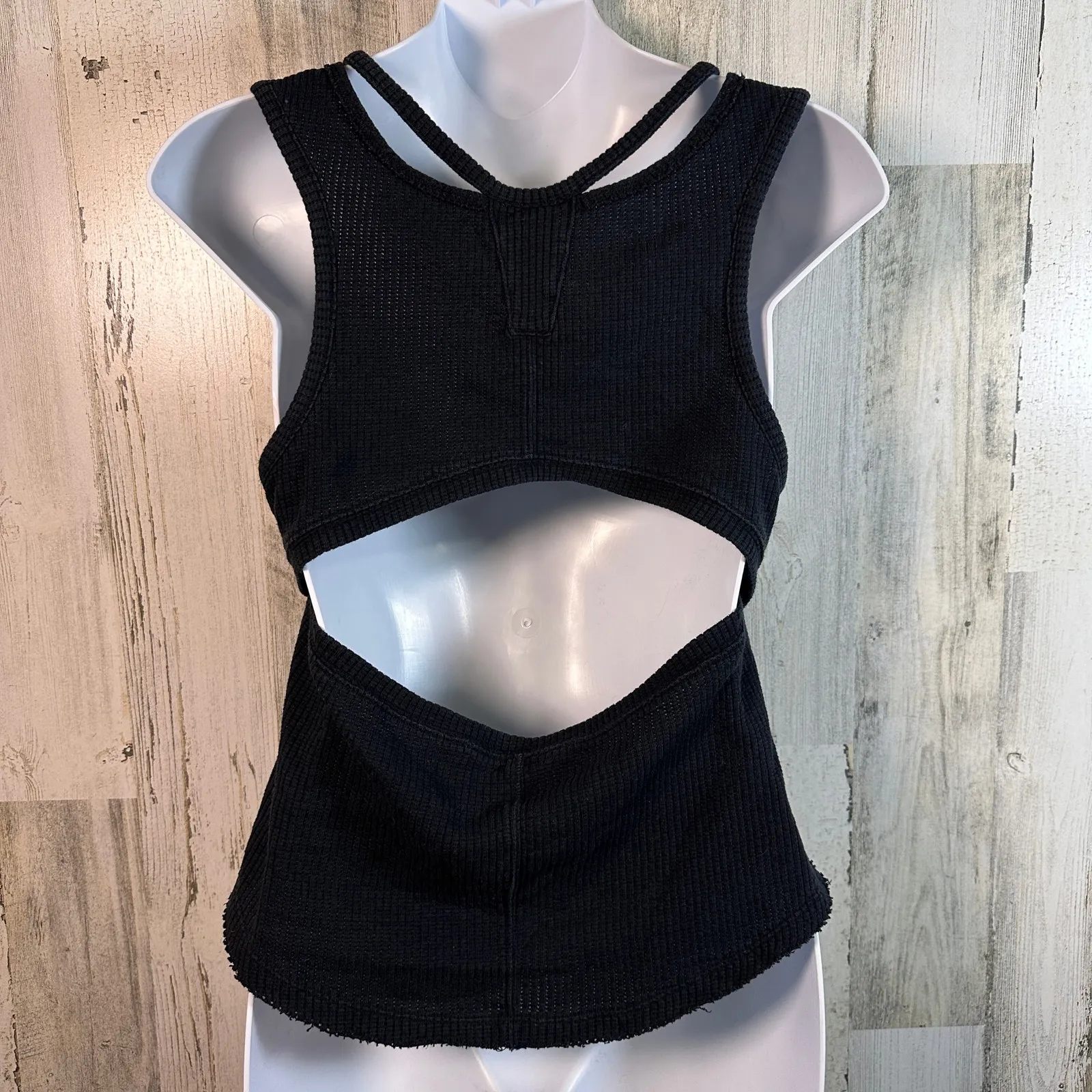 Free People Tank L | Lace Open Back Tank | New Romantics Whimsy Goth | MSRP $48 - Image 2