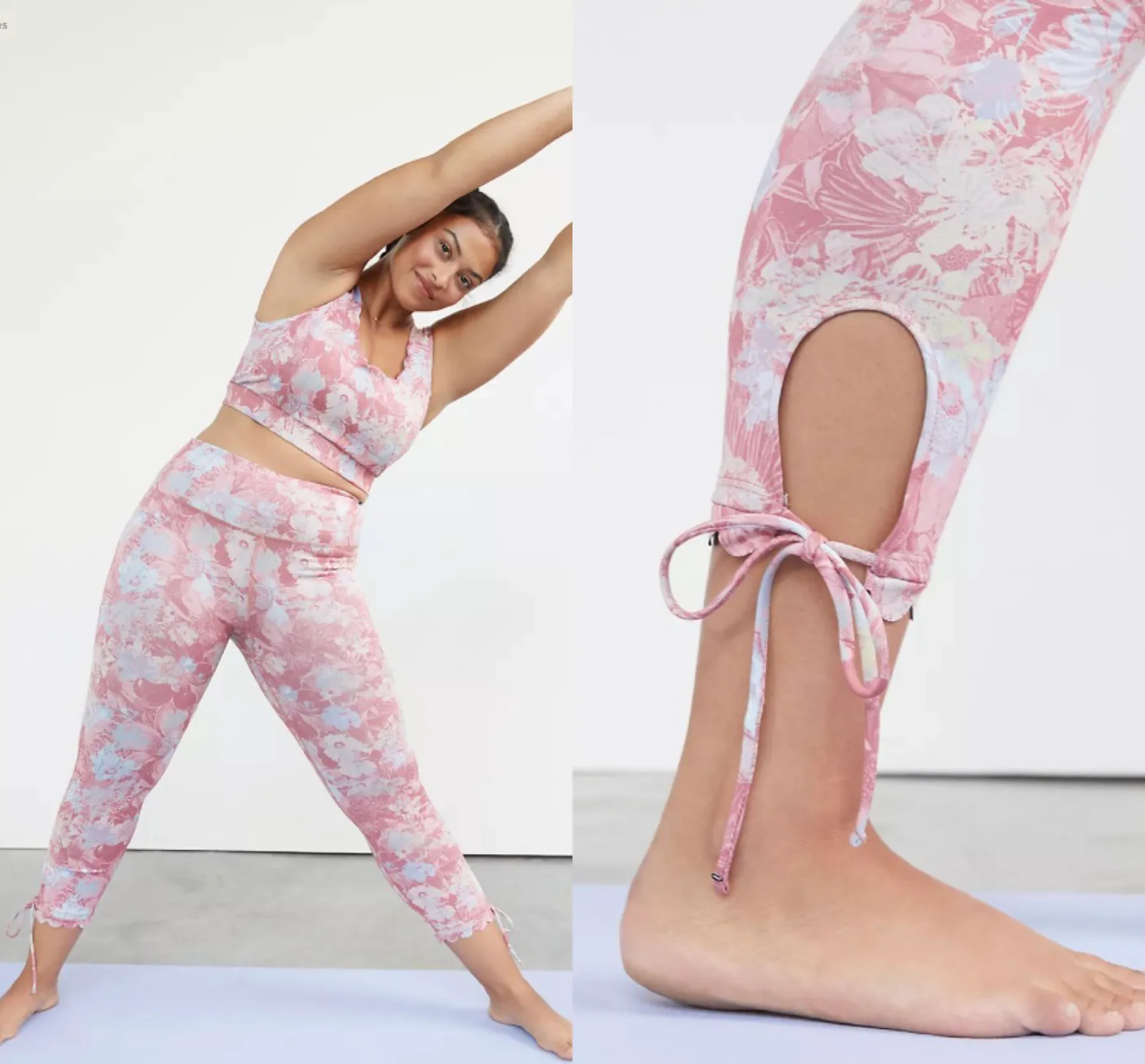 Anthropologie NWT $108 Daily Practice by  Pink Side Tie Allie Pull On Leggings XS - Image 3