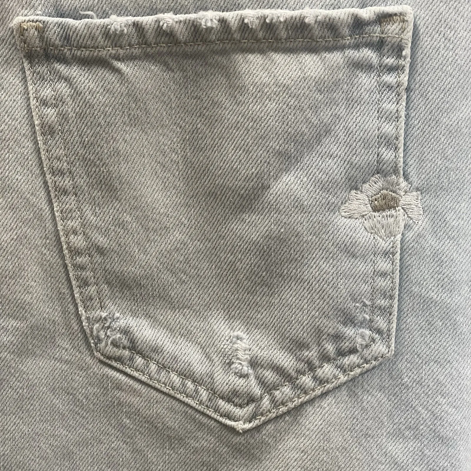 NWT 7 For All Mankind Womens 24 Shorts Easy Ruby Cut Off Distress Embroidered - Image 12