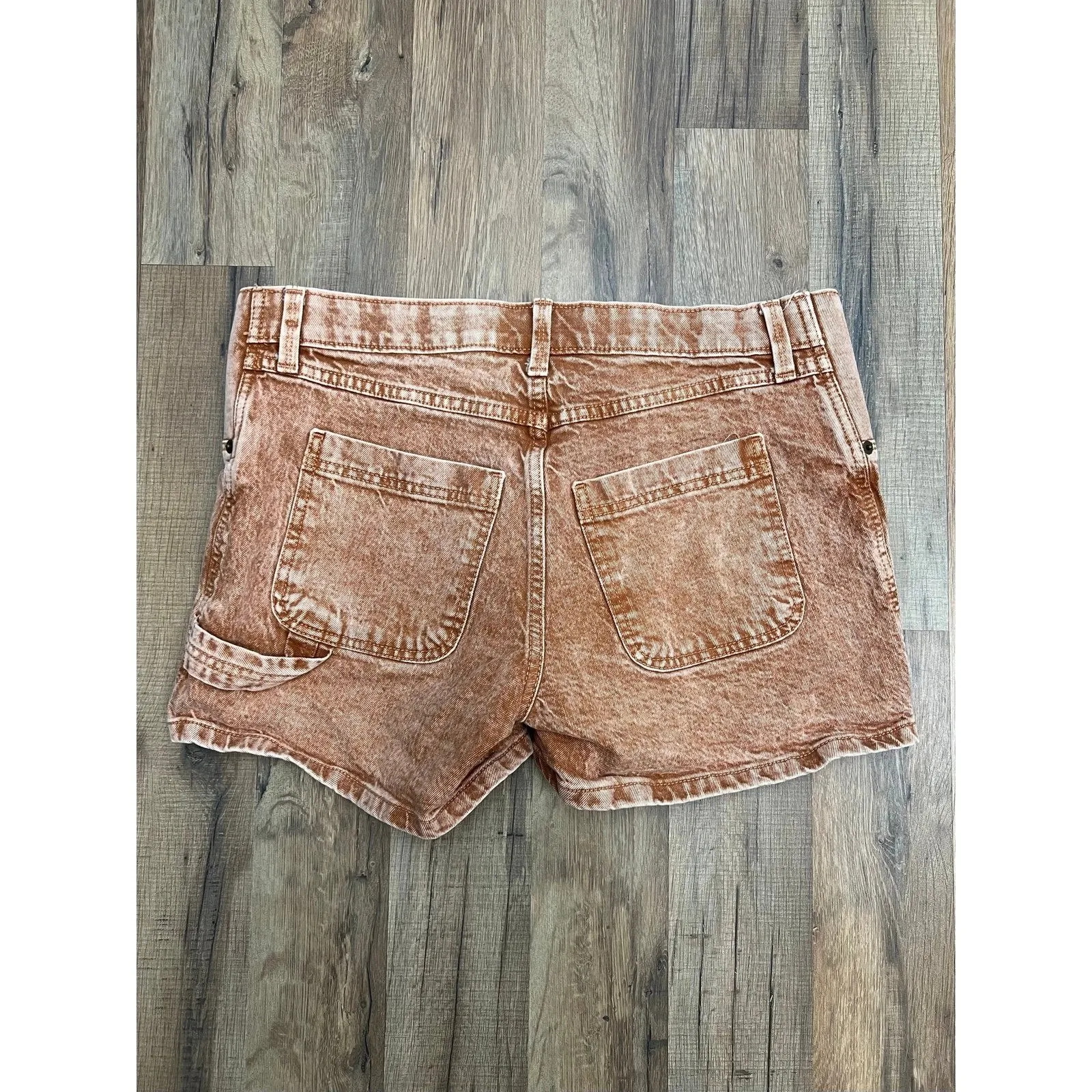 Isabel Maternity by Ingrid & Isabel Denim Shorts Sz 4 High Rise Pregnancy Brown - Image 2