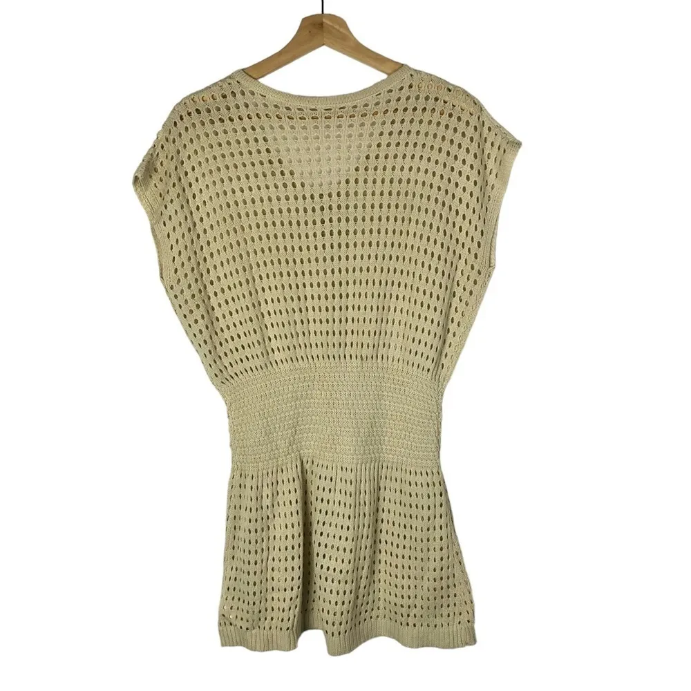 Cupshe Storyteller Beige Cut Out Knit Swim Cover Up Dress M - Image 3