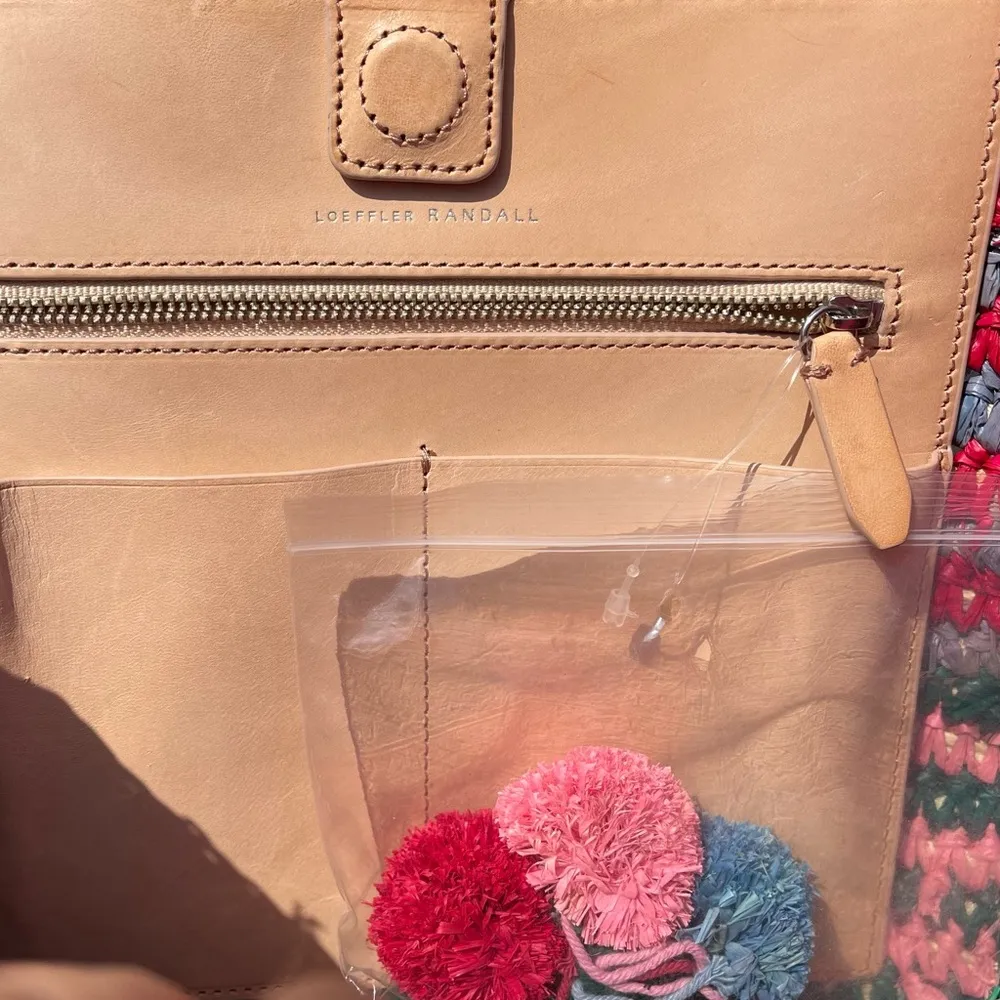 Loeffler Randall Rainbow Cruise Striped Straw Tote - Image 4