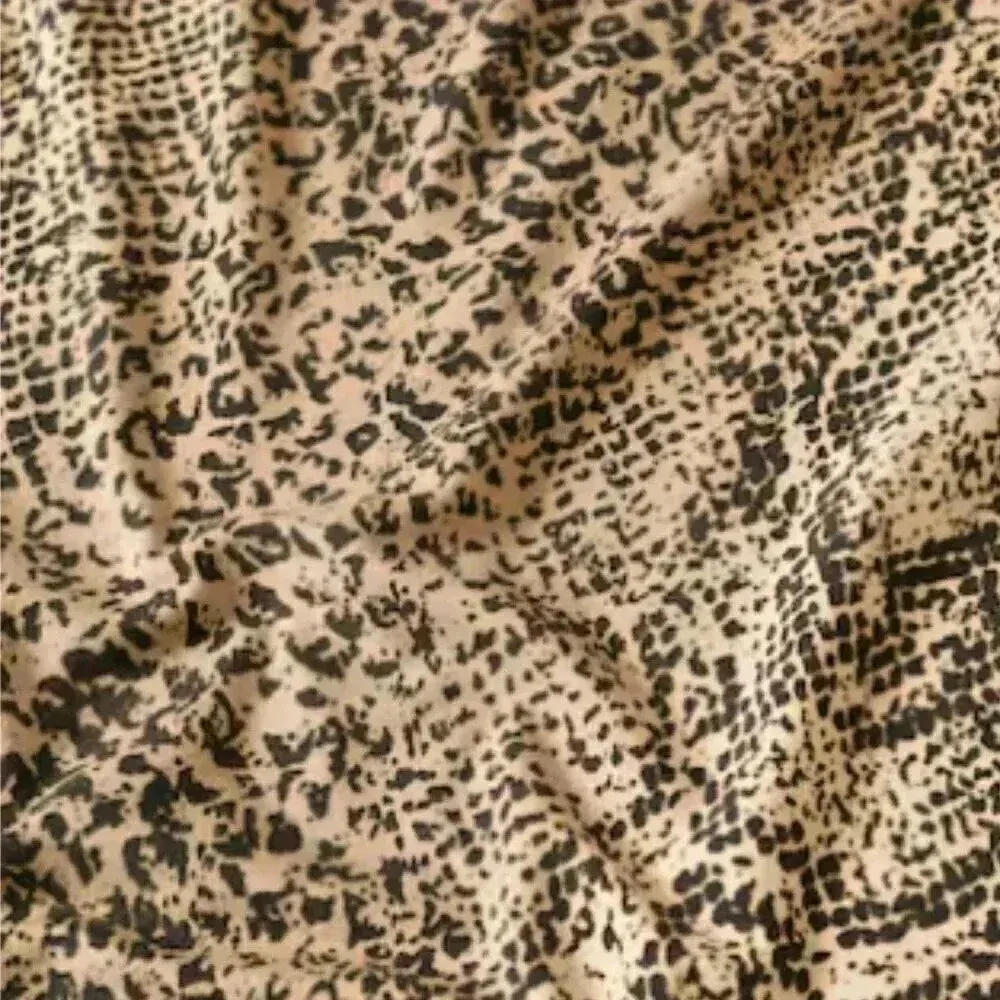 Mango‎ MNG Printed Short Dress Long Sleeve Brown NWT Plus 16 - Image 8