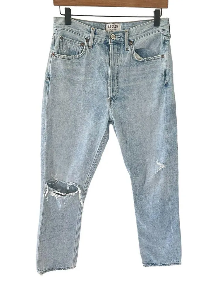 AGOLDE  Riley High Rise Straight Crop - Image 3