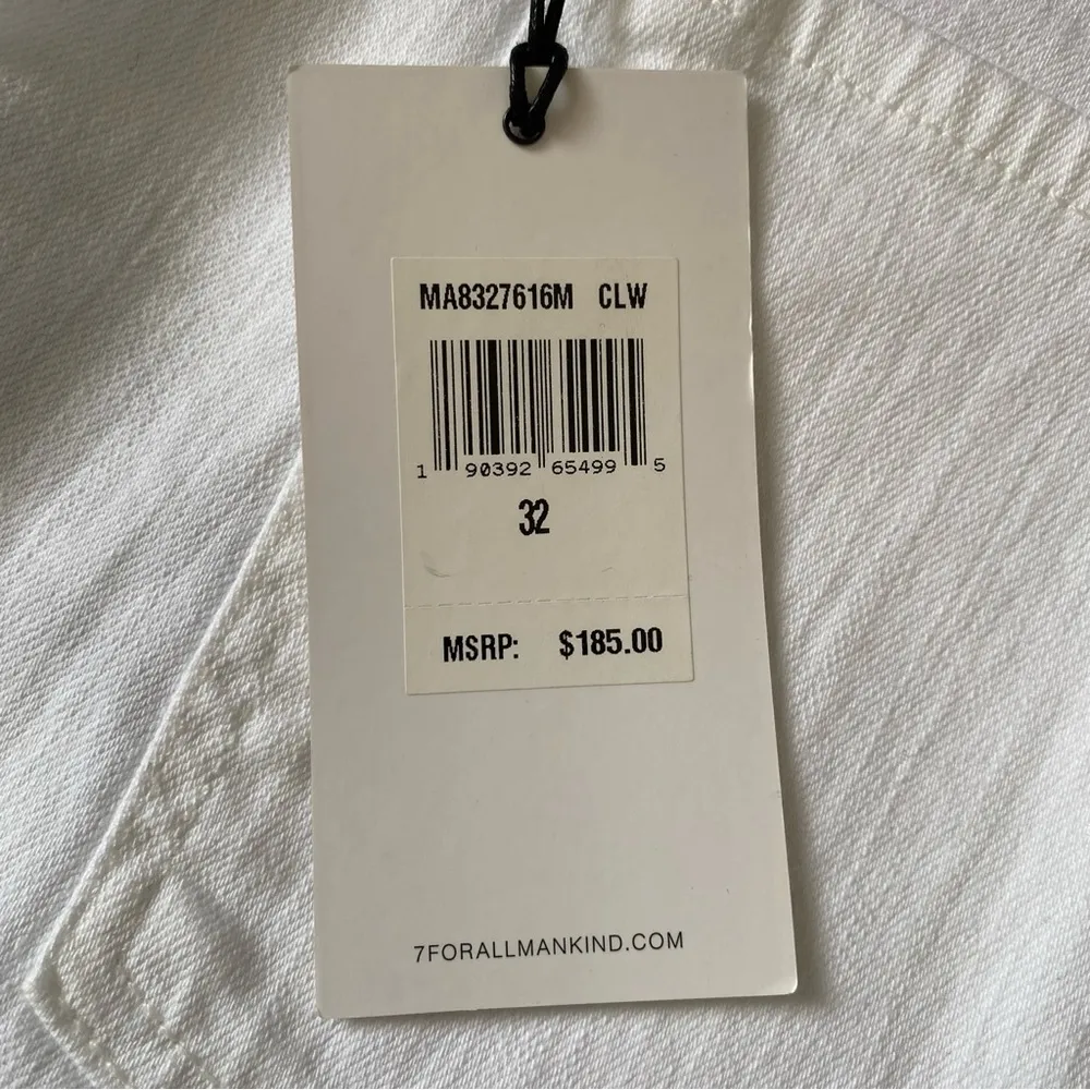 7 for all man kind women's size 32 white ankle super skinny stretch denim jeans - Image 14