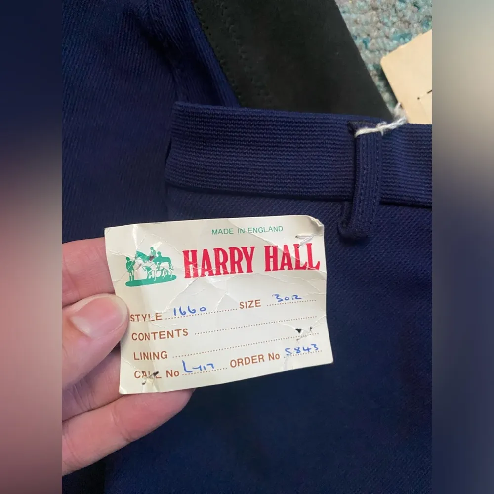 Vintage deadstock Harry Hall equestrian riding breeches, size 30R Blue - Image 12