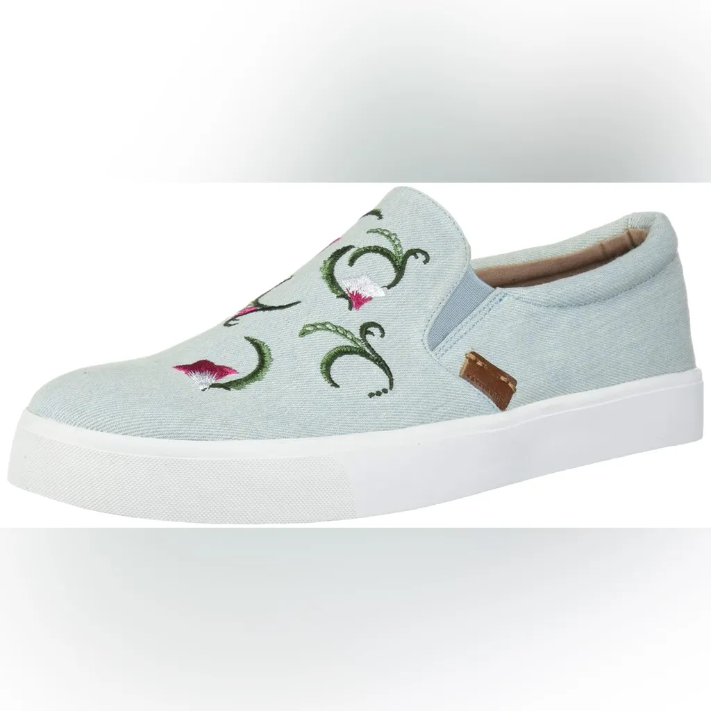 NEW Revitalign Embroidered Boardwalk slip on Sneakers Size 7 A24 Blue - Image 2