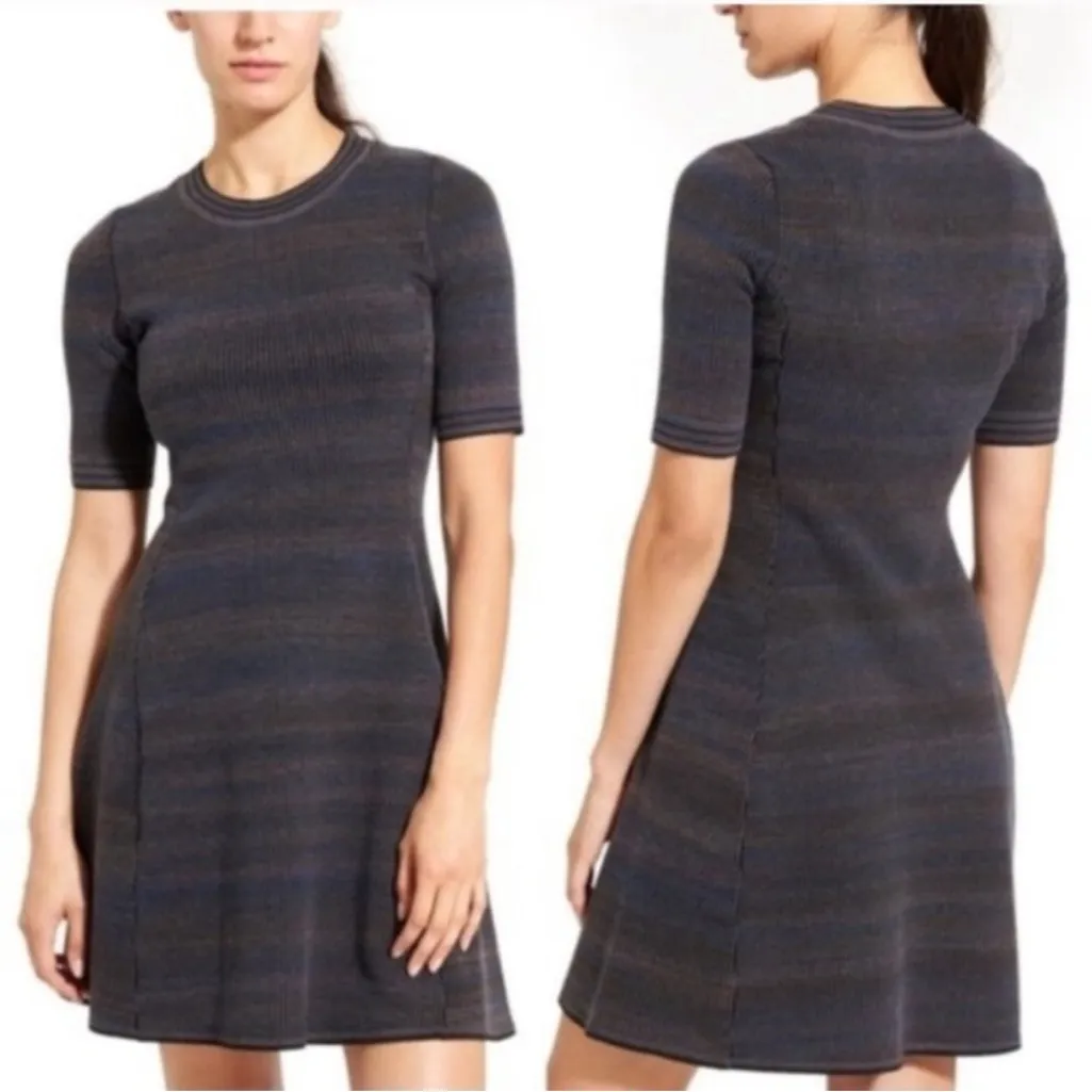 Athleta Space Dye Wool Blend Fit & Flare Rib Knit Dress, XS - Image 8