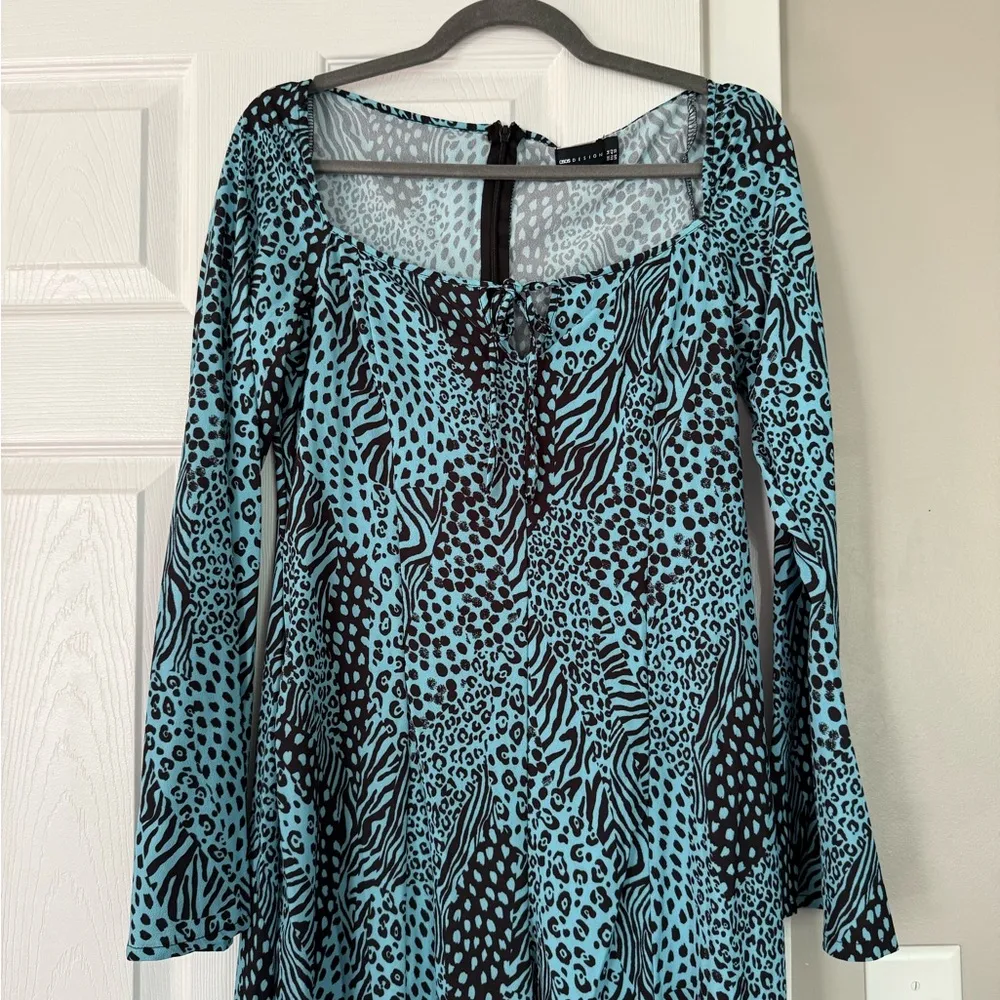 ASOS  Animal Pattern Blue Jumpsuit Romper Summer Spring - Image 6