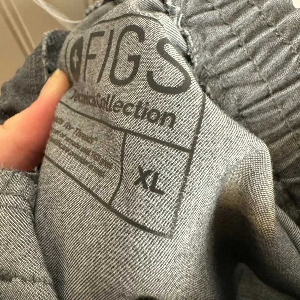 FIGS Technical collection graphite grey cargo scrub pants drawstring size XL - Image 7