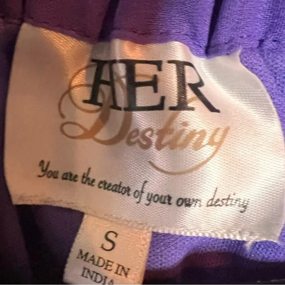 Her Destiny‎ Y2K Rainbow Pleated Midi Skirt Colorblock Festival Retro Boho Small - Image 4